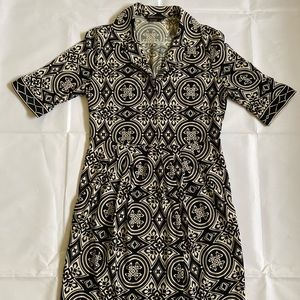 Black and white BCBGMaxAzria dress with design